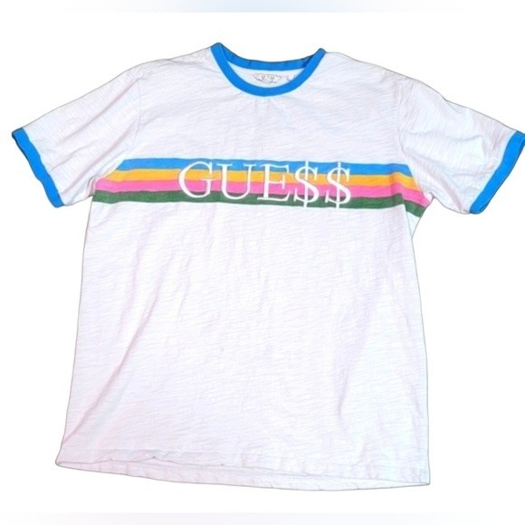 Guess Other - A$AP Rocky x Guess Collection Color Stripe Logo Tee Size Small